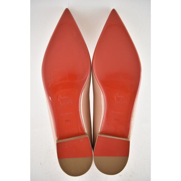 Christian Louboutin Hot Chickita Flat Blush Nude Patent Ballet Ballerina 39.5 - Picture 15 of 15